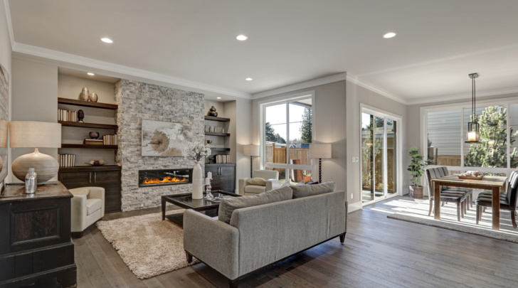 broken plan home layout in modern style