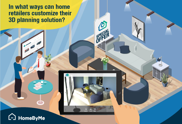 HomeByMe for home retailers 3D planning solution in a home retailer store