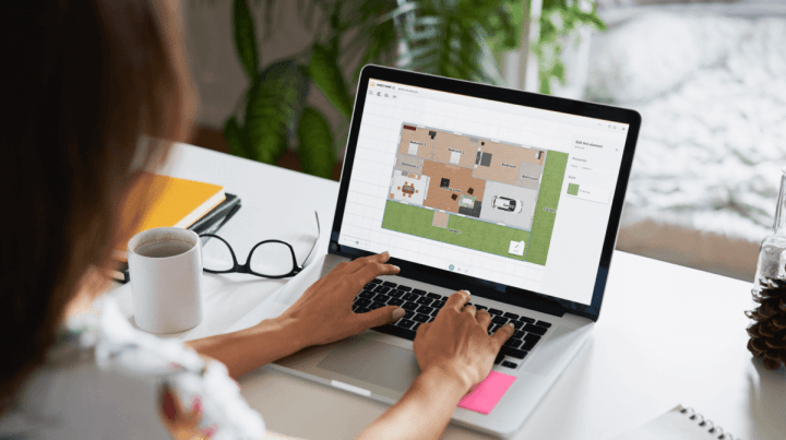 Plan de maison 2D généré avec le planner 3D gratuit HomeByMe