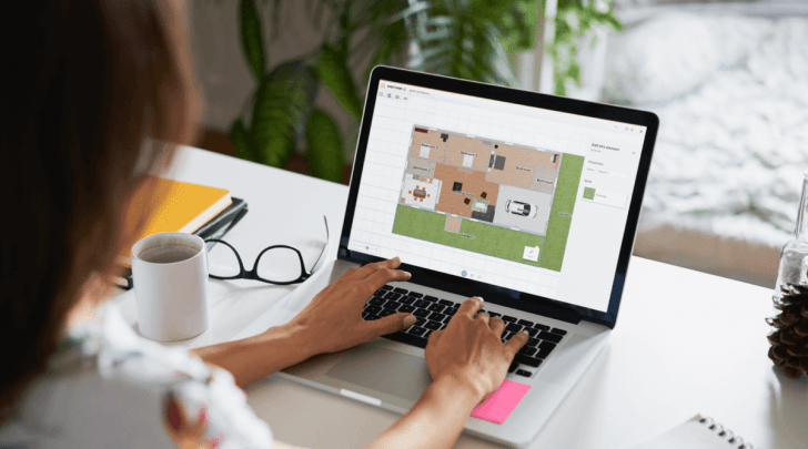 Plan de maison 2D généré avec le planner 3D gratuit HomeByMe