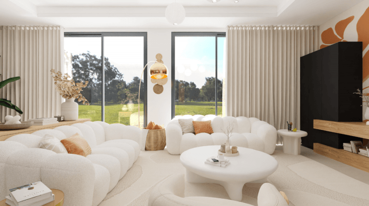 Jouer avec les textiles, cousins et tapis pour un relooking de salon réussi