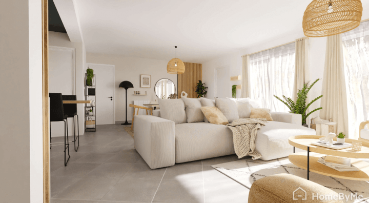 Interior design project of a living room