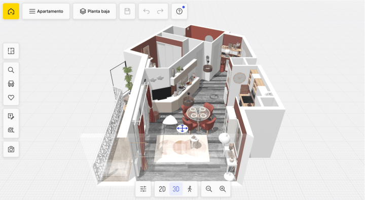 Creación de un plano 3D de vivienda con la herramienta de diseño HomeByMe.