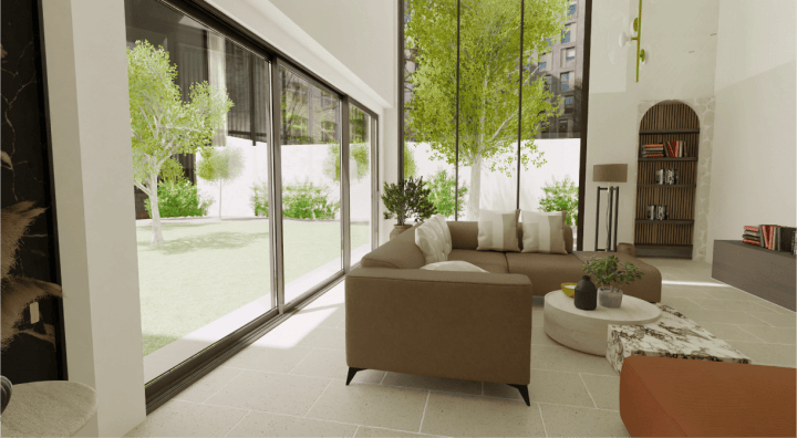 Vivienda desenada con la herramienta de creacion de planos Homebyme