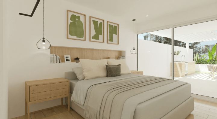 Warm and detailled bedroom