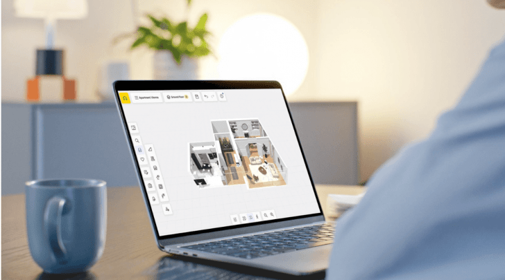 Plan de rénovation de maison sur le planner Homebyme
