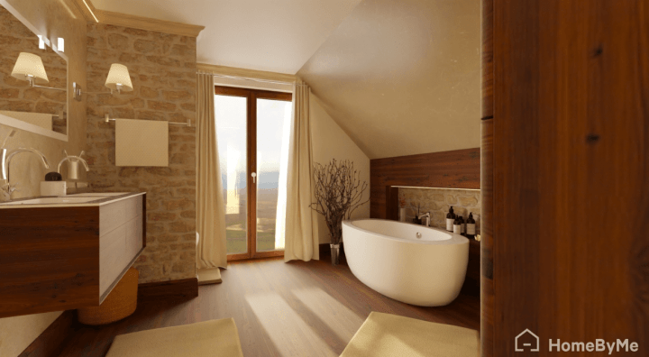 Aménagement 3D d'une salle de bains