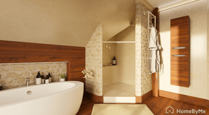 3D bathroom floor plan