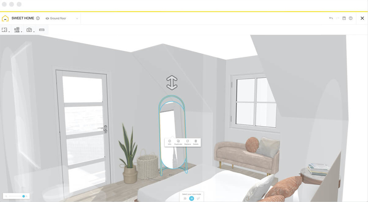 house plan drawing and the 3d