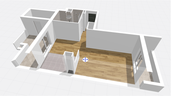 Empty custom interior design project created by the HomeByMe design team.