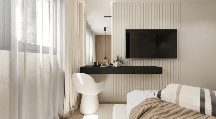 Bureau de chambre d'inspiration minimaliste