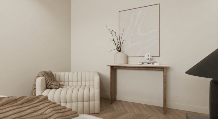 Coin de chambre de design minimaliste