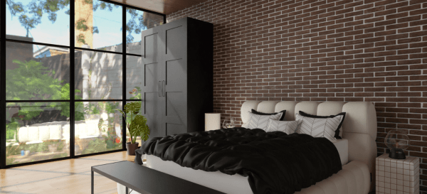 Chambre de style industriel