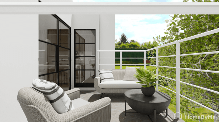 Balcon terrasse d'extérieur