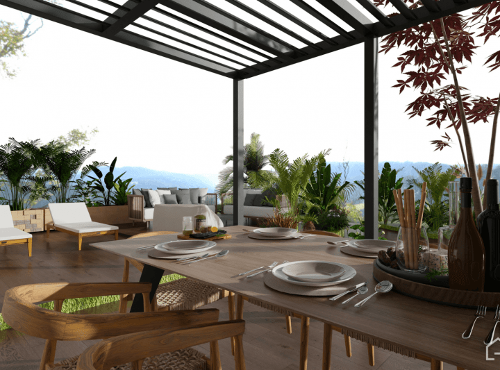 Bel espace extérieur