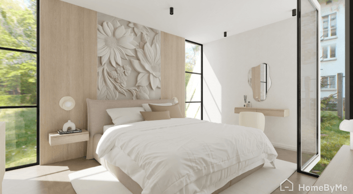 Beige modern bedroom style