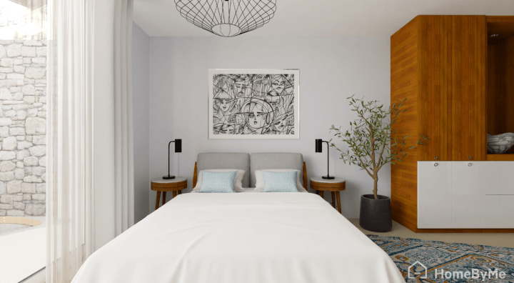 Mid-century bedroom style