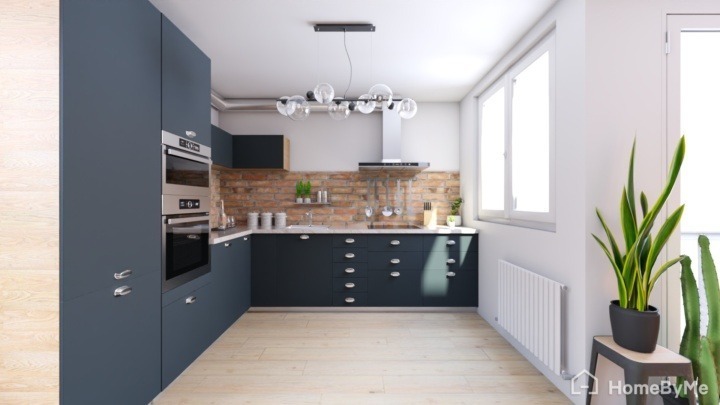 Industrial black kitchen