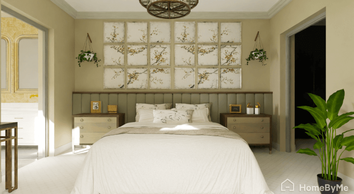 Chambre de style retour à la nature