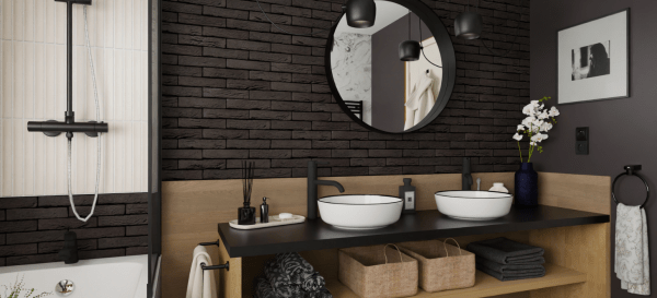 Salle de bain de style industriel