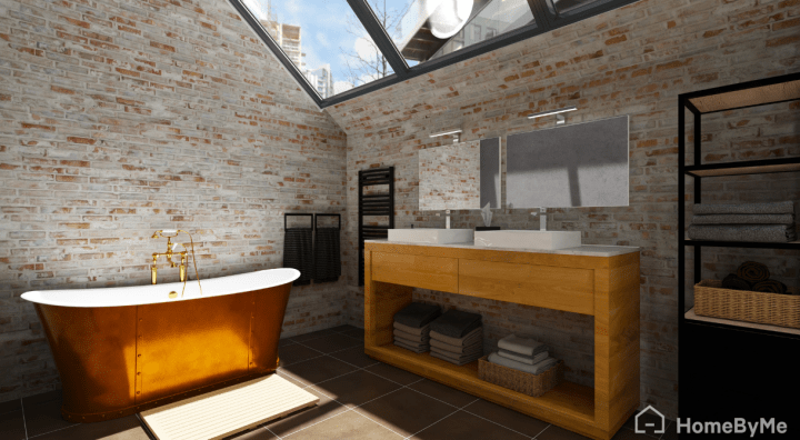 Salle de bain de style indutriel