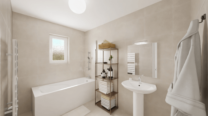 White and beige decor for a modern bedroom