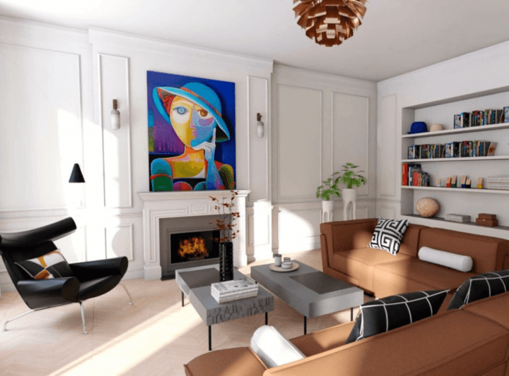 Contemporary living room made from HomebyMe