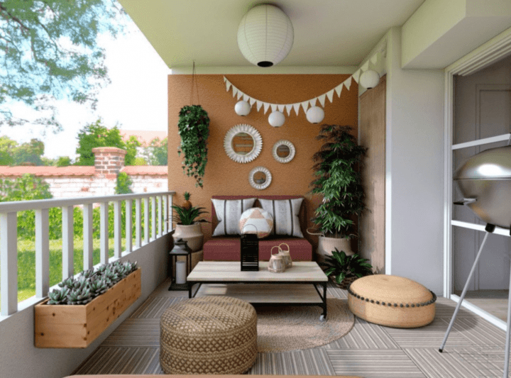 Decoration of a small balcony with the software homebyme