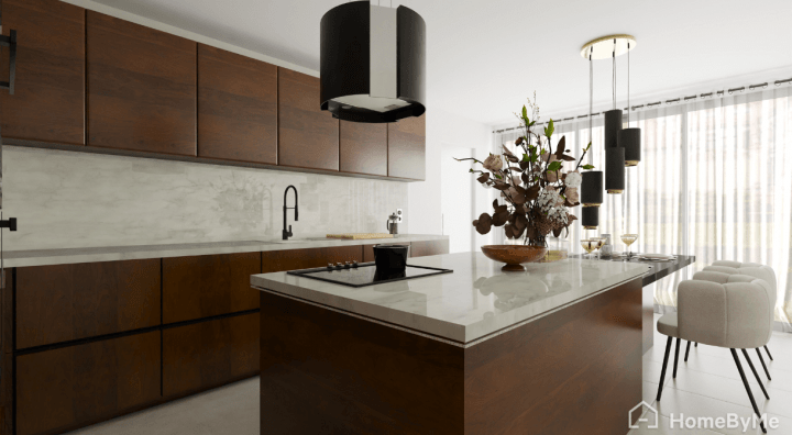 Kitchen layout with HomeByMe