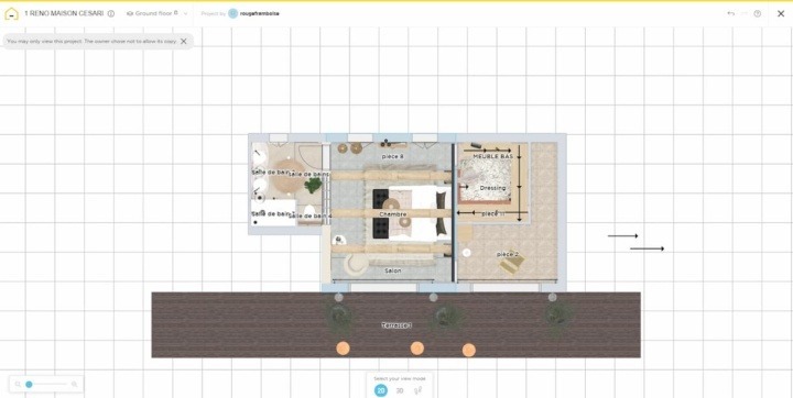 2D floor plan made on Homebyme