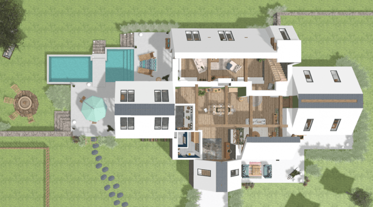 Plan maison 3D d'un barndominium