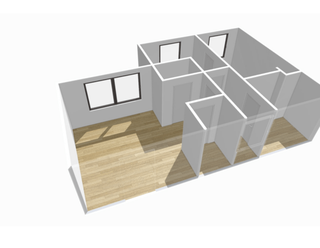 A 3D floor plan