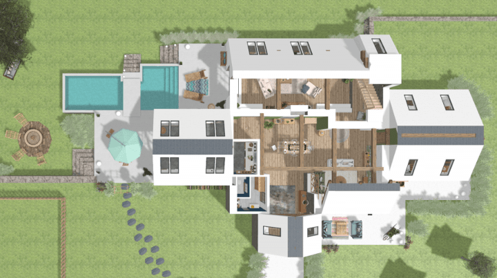3D plan of a barndominium