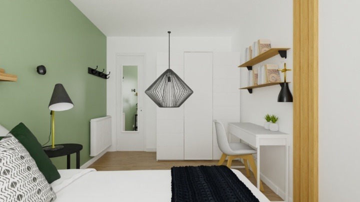 Example of a small bedroom plan