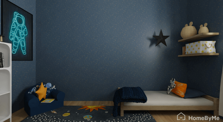Space theme kids bedroom