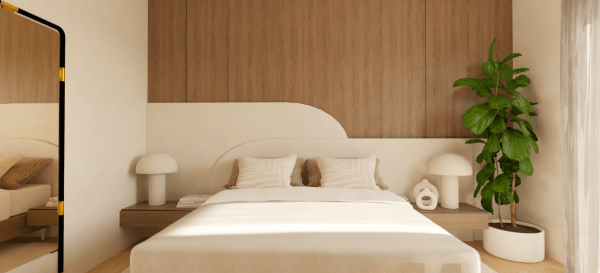 Chambre parentale style minimaliste