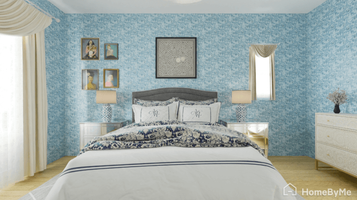 Master bedroom grandmillennial style