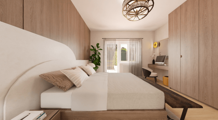 side view of Bedroom plan