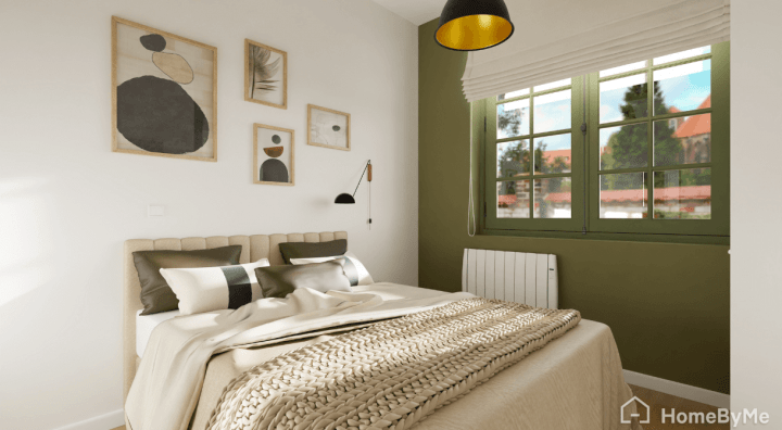 3d view of a bedroom
