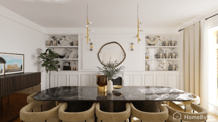 Contemporary dining room example for mastering the art of designing such space