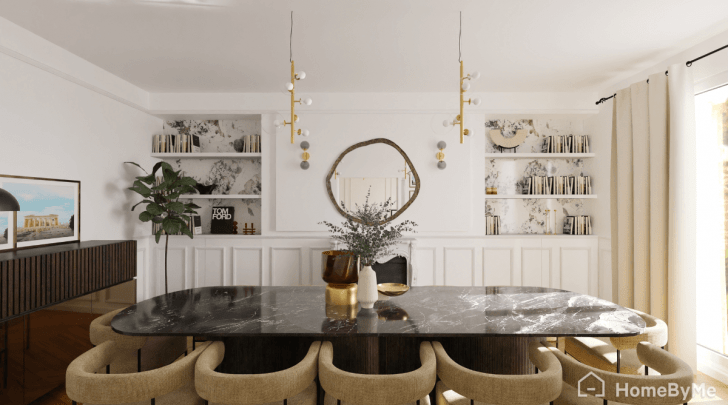 Contemporary dining room example for mastering the art of designing such space