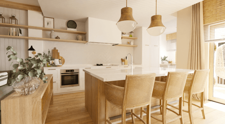 Open layout kitchen design example