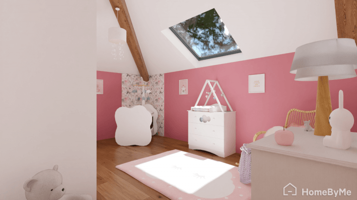 Baby girl's bedroom in barndominium house plans