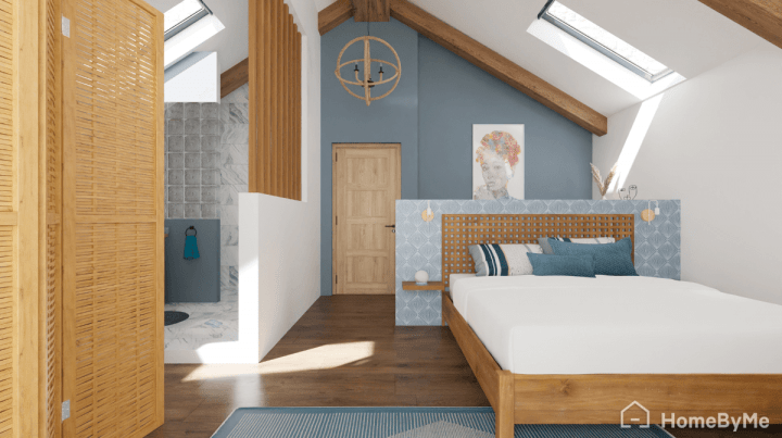 Parental suite in barndominium house plans