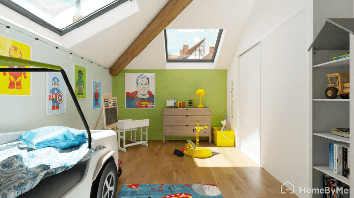 Baby boy's bedroom in barndominium house plans