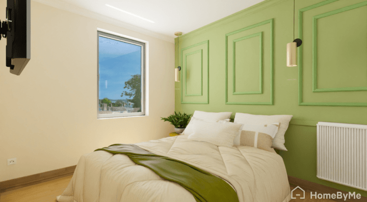 3d floor plan of a Bedroom