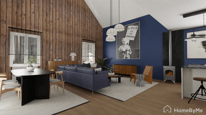 Living room decor ideas for a 4 bedroom barndominium floor plan