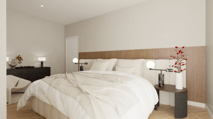 Bedroom layout in a 4 bedroom barndominium floor plan