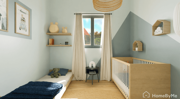 Rendu réaliste d'une chambre pour enfant