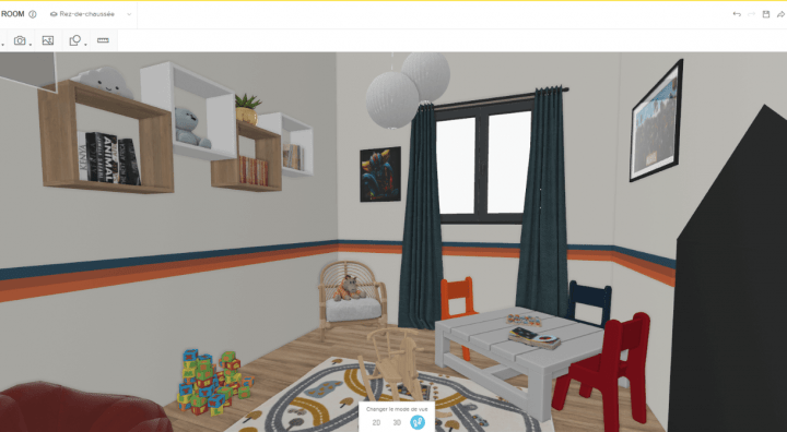 Rendu 3D d'une chambre pour enfant